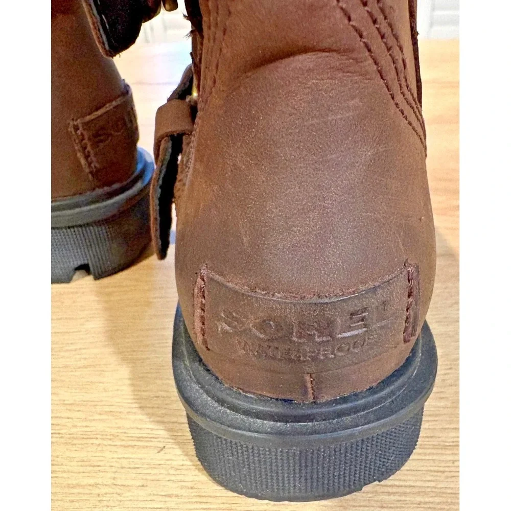 Sorel Womens brown mid calf‎ slip-on waterproof boot outdoors 5.5